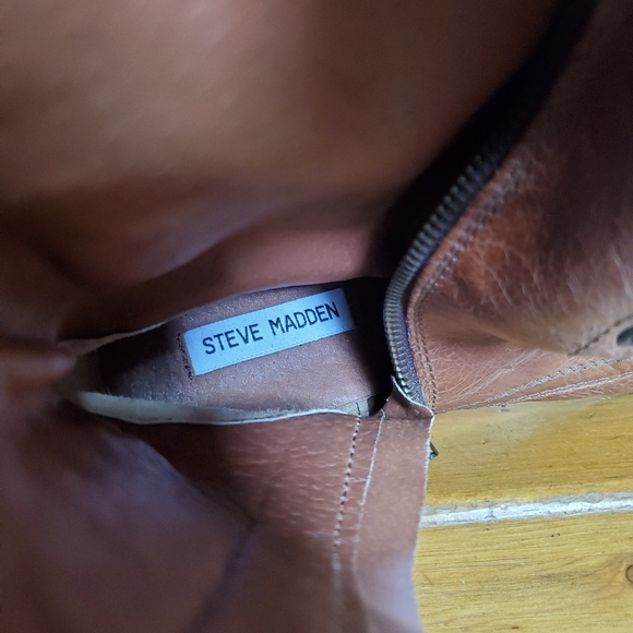 Steve Madden Leather Lace up Ankle Boots Size 11 - Picture 5 of 6